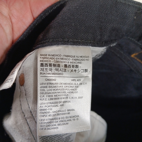 Levi’s 501 Jeans Mens 32x32 Black Denim Button Fly Straight Leg Regular Fit - Picture 4 of 14
